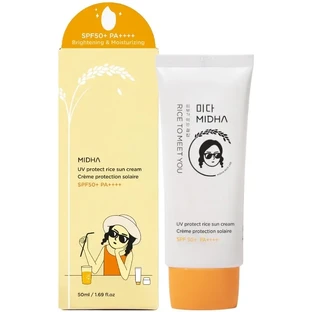 MIDHA UV Protect Rice Sun Cream Корейский солнцезащитный крем ...