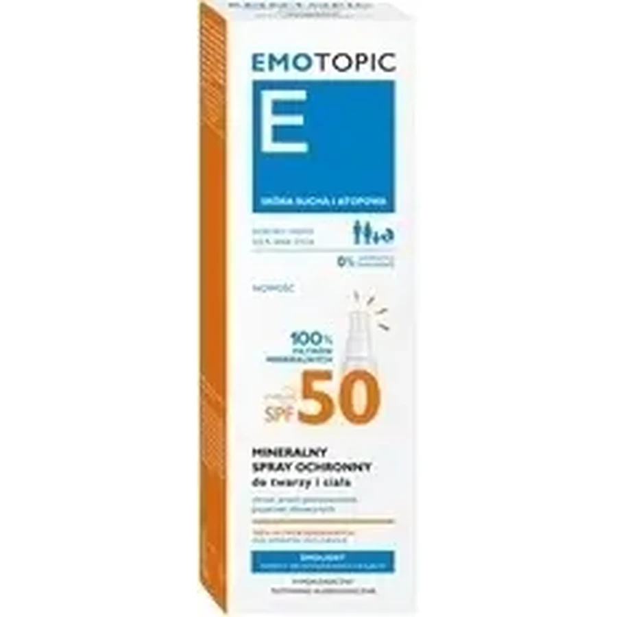 Эмотопик Минеральный защитный спрей для лица и тела SPF 50 ...: цены и характеристики