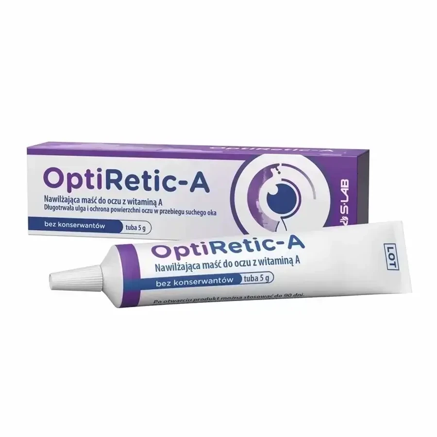 Увлажняющая глазная мазь OptiRetic-A 5 г: цены и характеристики