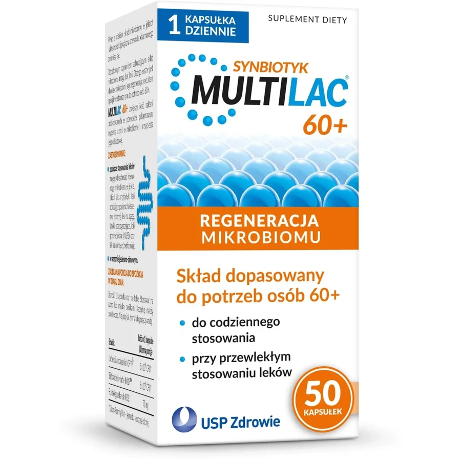 Мультилак 60+, капсули, синбіотик (пробіотик + пребіотик), ...: ціни та характеристики