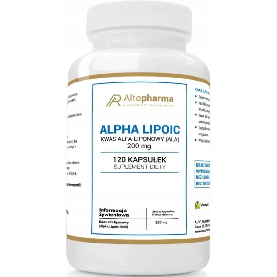 Альфа-ліпоєва кислота ALA 120 капсул від Altopharma: ціни та характеристики