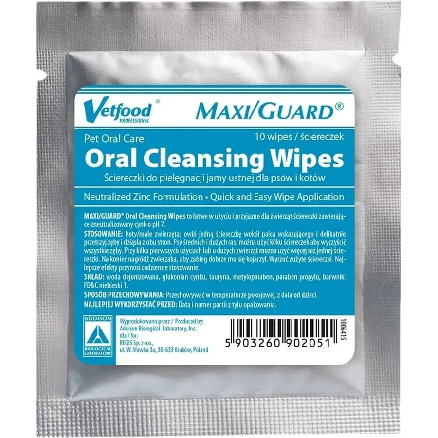 VETFOOD Maxi Guard Очищающие салфетки для полости рта 10 шт.: цены и характеристики