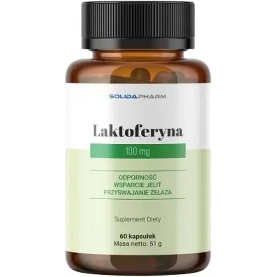 Solida Pharm Лактоферрин 100 мг 60 капсул: цены и характеристики