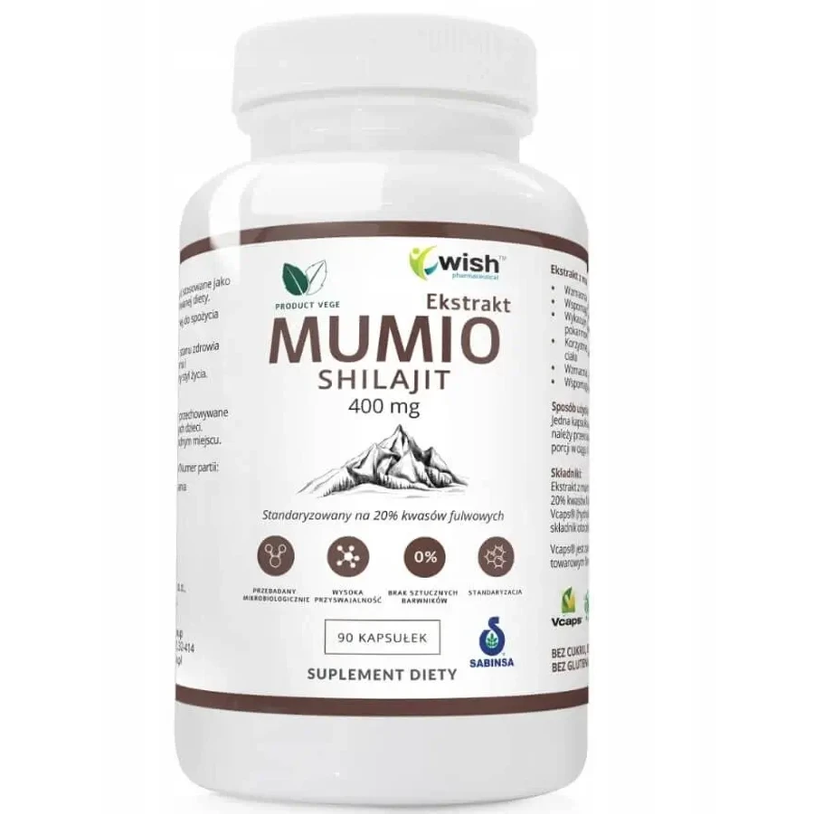 Wish Mumio 400 мг Экстракт шиладжит 90 капсул: цены и характеристики