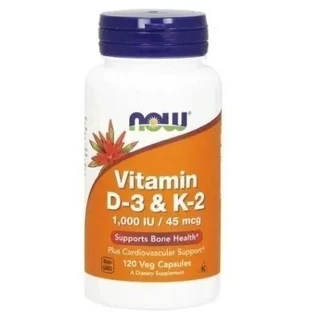 NOW FOODS Витамин D3 K2 1000UI 120 капсул