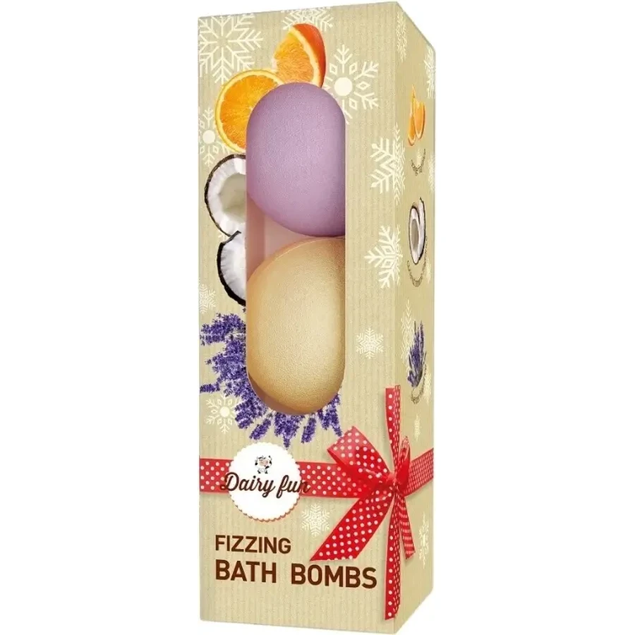 Кульки для ванни DELIA Dairy Fun X-MASS апельсин, тістечко, ...: ціни та характеристики