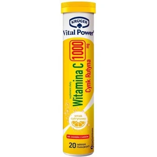 Kruger Vital Power Вітамін С 1000 мг Цинк Рутин зі смаком ...
