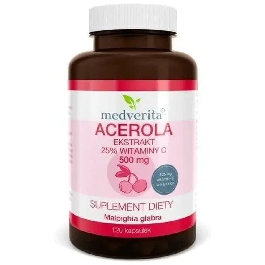Medverita Acerola 500 мг 120 капсул: цены и характеристики