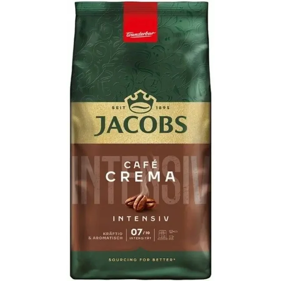 Кофе Jacobs Cafe Crema Intensiv в зернах 1 кг: цены и характеристики
