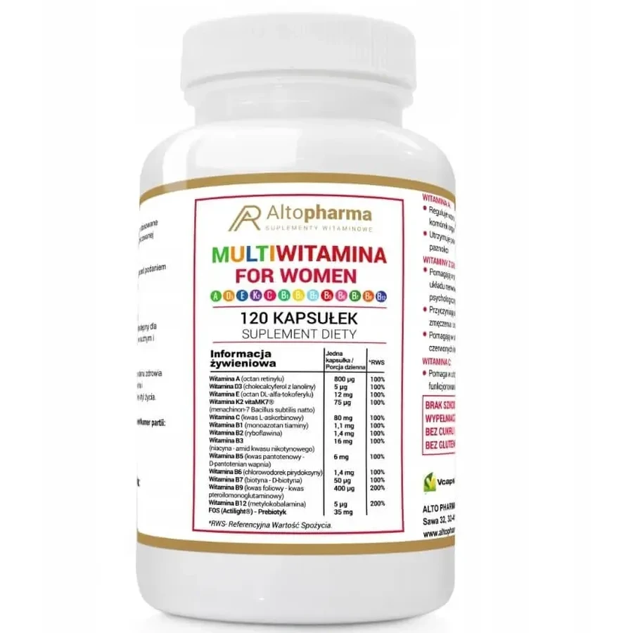 Alyopharma Мультивітаміни для жінок + пребіотик120 капсул.: ціни та характеристики