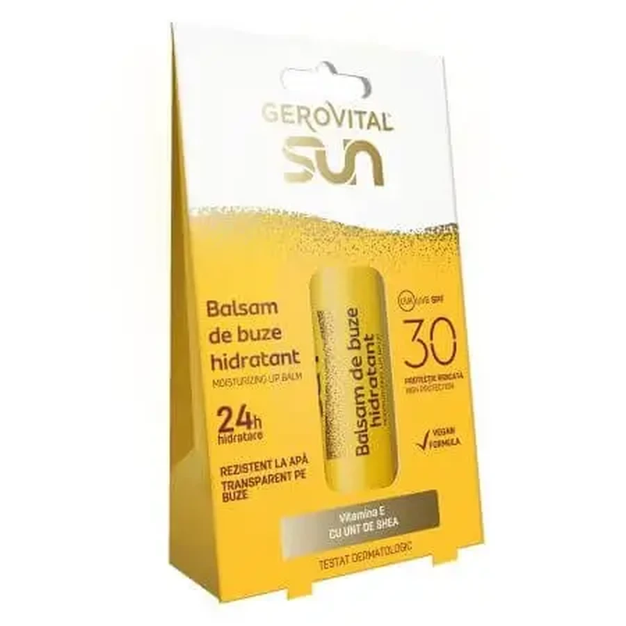 Зволожуючий бальзам для губ із захистом від сонця SPF 30 Sun, 75 мл, Gerovital: ціни та характеристики