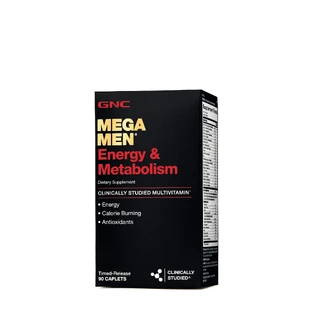 Gnc Mega Men Energy & Metabolism, полівітамінний комплекс для чоловіків, енергія та метаболізм, 90 тб