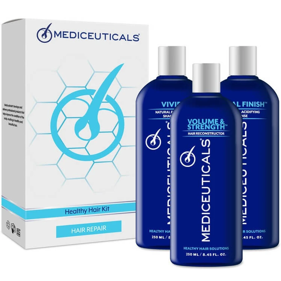 Набір для здорового волосся Mediceuticals: Шампунь Vivid 250 мл, Реконструктор V&S 250 мл, Кондиціонер FF, 250 мл: ціни та характеристики