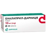 Эналаприл-Дарница 10 мг таблетки, 20 шт.