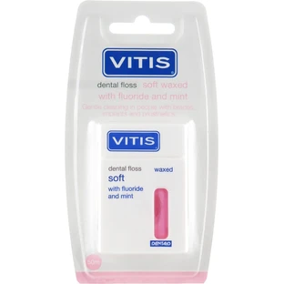 Зубна нитка м'яка DENTAID VITIS 50 м, рожева
