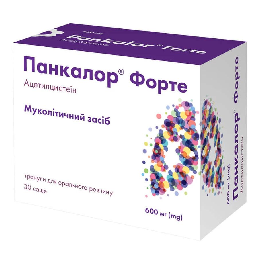 Панкалор форте гранули д/ор. р-ну 600 мг по 3 г №30 у саше: ціни та характеристики