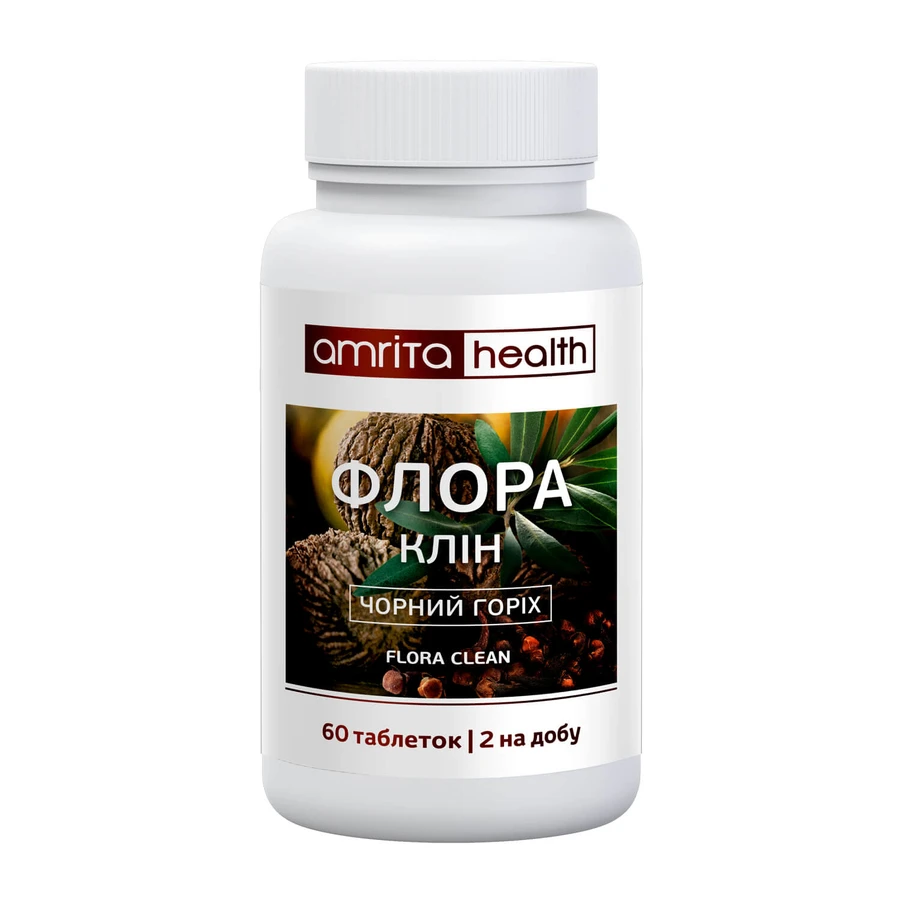 Флора Клін Amrita + чорний горіх, 60 табл: ціни та характеристики