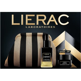 Набор для лица Lierac Premium: антивозрастная сыворотка, 30 мл + крем для век, 20 мл и косметичка в подарок