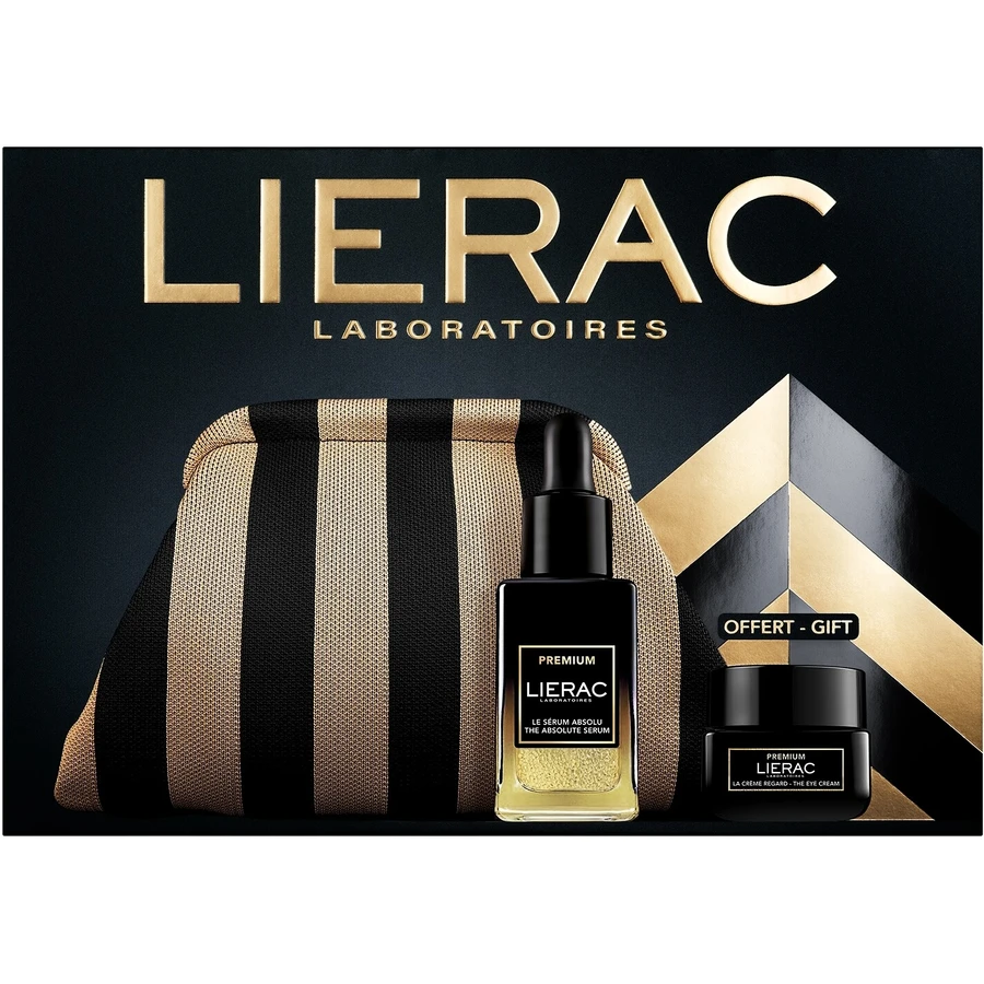 Набор для лица Lierac Premium: антивозрастная сыворотка, 30 мл + крем для век, 20 мл и косметичка в подарок: цены и характеристики