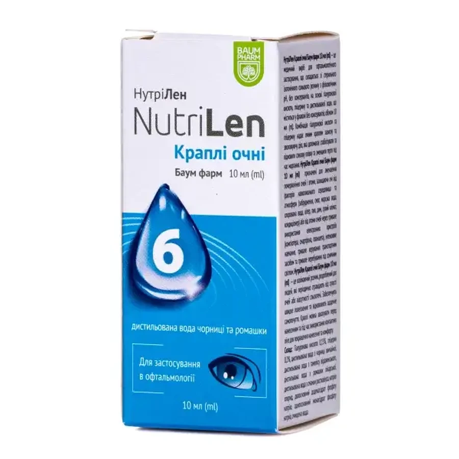 НутріЛен (Nutri Len) Baum Pharm краплі очні, 10 мл: ціни та характеристики