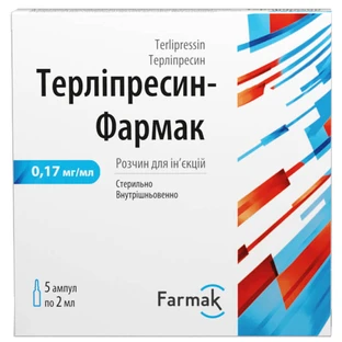 Терлипресин-Фармак раствор для инъекций 0,17 мг/мл в ампулах по 2 мл, 5 шт.