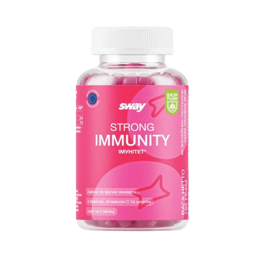 Міцний імунітет Baum Pharm Sway Strong Immunity желатинові пастилки №60: ціни та характеристики