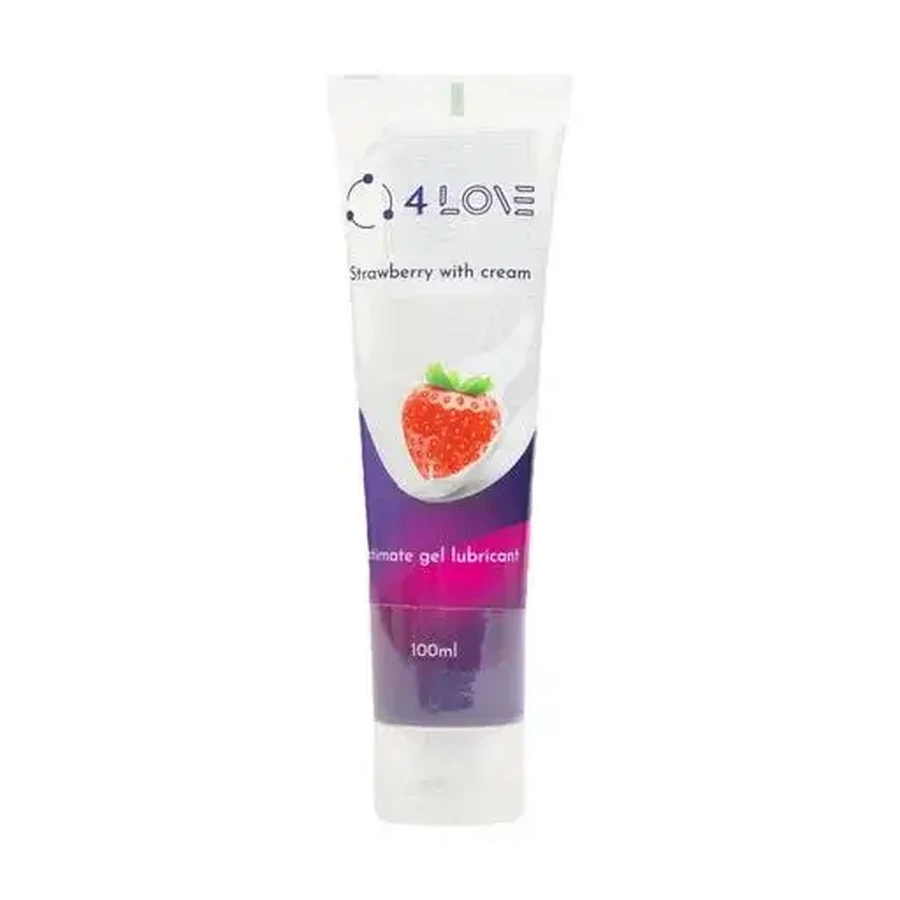 Интимный гель-смазка 4LOVE Strawberry With Cream на водной основе, 100 мл: цены и характеристики