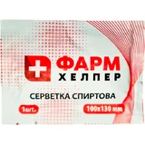 Серветка Фарм Хелпер спиртова, 10 х 13 см