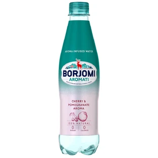 Borjomi Aromati Вишня та Гранат сильногазований напій 0,5 л ПЕТ
