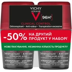Дезодорант-антиперспирант Vichy Homme Clinical Control 96 часов защиты, роликовый, 2 шт. по 50 мл: цены и характеристики