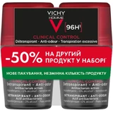 Дезодорант-антиперспирант Vichy Homme Clinical Control 96 часов защиты, роликовый, 2 шт. по 50 мл