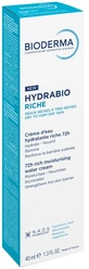 Крем для обличчя Bioderma Hydrabio Riche 72h Moisturising Water Cream зволожувальний, для чутливої зневодненої шкіри, 40 мл