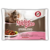 Набор паучей для стерилизованных кошек Morando Migliorgatto Sterilized ягнёнок 2 шт + курица индейка 2 шт (4 шт*85 г)
