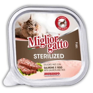 Консервы для стерилизованных кошек Morando Migliorgatto Sterilized с лососем и рисом 100 г