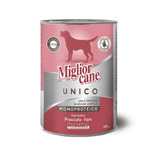 Консервы для собак Morando Migliorcane UNICO Rustic прошутто 400 г