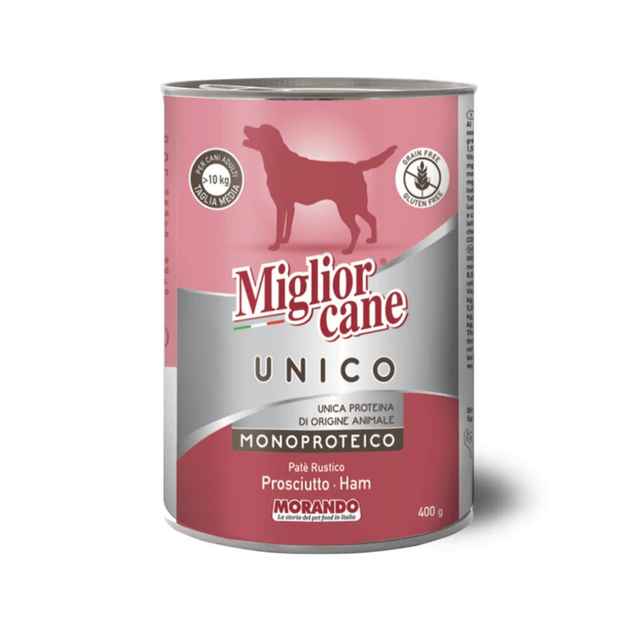 Консервы для собак Morando Migliorcane UNICO Rustic прошутто 400 г: цены и характеристики