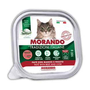 Беззерновые консервы для кошек Morando Tradizioni паштет с говядиной и печенью 100 г
