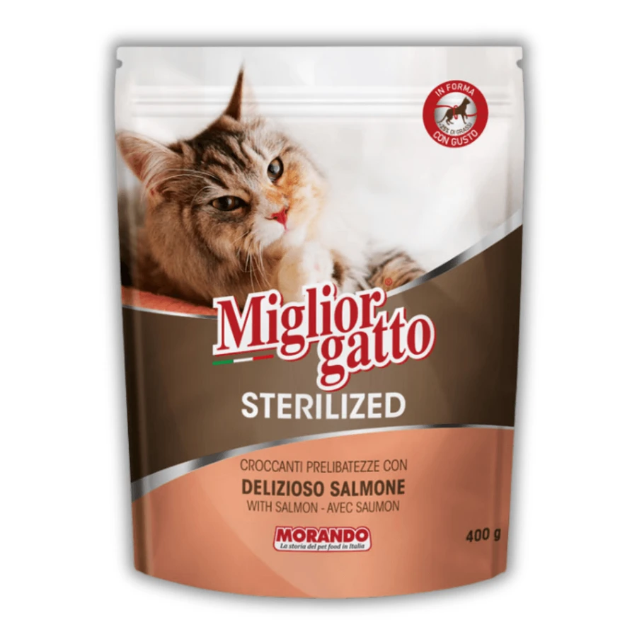 Сухой корм для стерилизованных кошек Morando Migliorgatto Sterilized с лососем 400 г: цены и характеристики