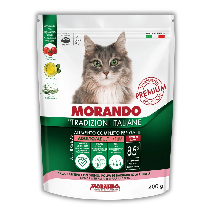 Сухой корм для кошек Morando Tradizioni со свининой, горохом и свёклой 400 г: цены и характеристики