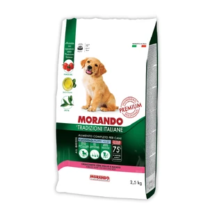 Сухой корм для щенков всех пород Morando Tradizioni Puppy с курицей и говядиной 2,5 кг
