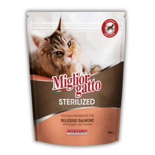Сухой корм для стерилизованных кошек Morando Migliorgatto Sterilized с лососем 800 г