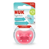 NUK Signature Пустышка ортодонтическая силиконовая Pink Hearts