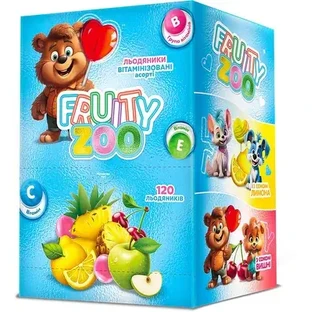 Льодяники Tabula Vita Fruity Zoo з вітамінами асорті №120