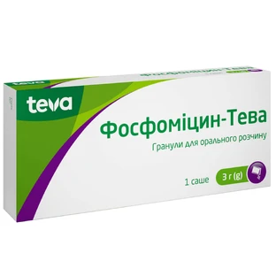 Фосфоміцин-Тева гранули д/ор. р-ну 3 г по 8 г №1 у саше