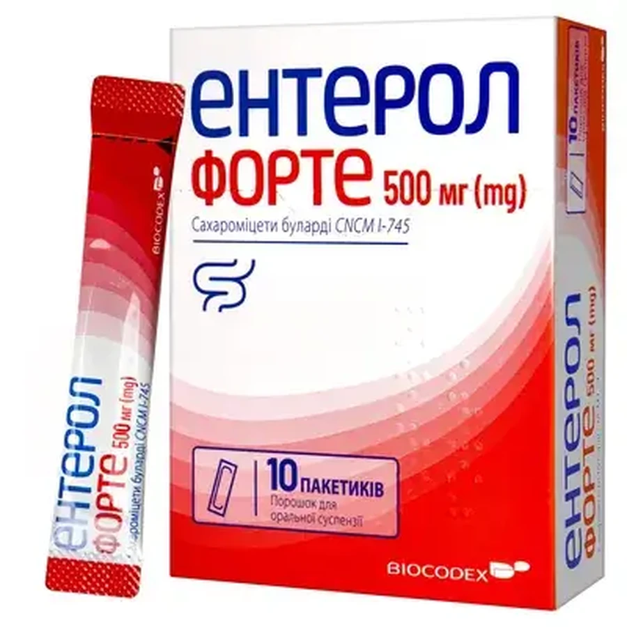 Энтерол Форте порошок для орального применения 250 мг пакетики №10: цены и характеристики