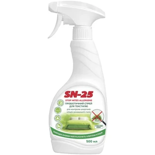 Пробіотичний cпрей  SN-25 Stop Mites Allergens для текстилю, контроль алергенів кліщів домашнього пилу, 500 мл