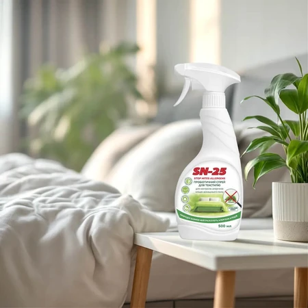Пробіотичний cпрей SN-25 Stop Mites Allergens для текстилю, контроль алергенів кліщів домашнього пилу, 500 мл: ціни та характеристики