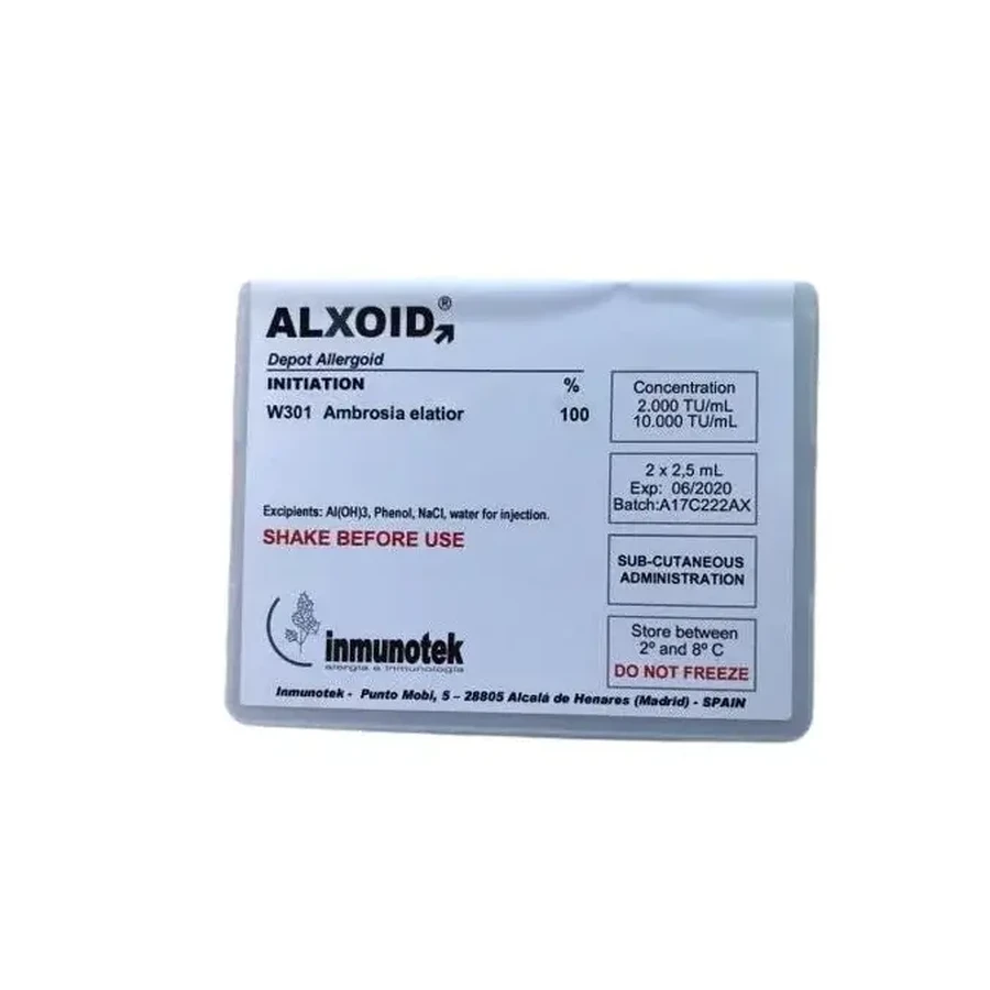 Алксоид (Alxoid) аллерген амброзии суспензия для подкожного введения 2000 ТО/мл + 10000 ТО/мл фл. 2,5 мл №2: цены и характеристики