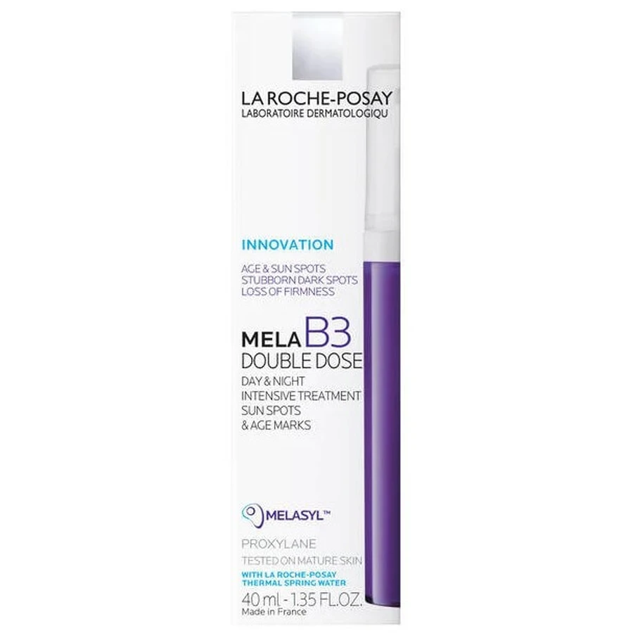 Засіб La Roche-Posay Mela B3 Double Dose інтенсивний, подвійної дії для корекції сонячних та вікових пігментних плям і втрати пружності шкіри, 40 мл: ціни та характеристики