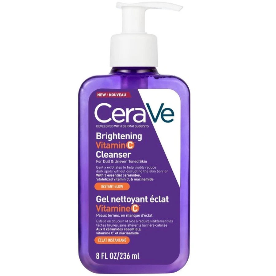 Гель для вмивання CeraVe Hydrating Cleanser з вітаміном С для надання сяяння та вирівнювання тону шкіри, 236 мл : ціни та характеристики